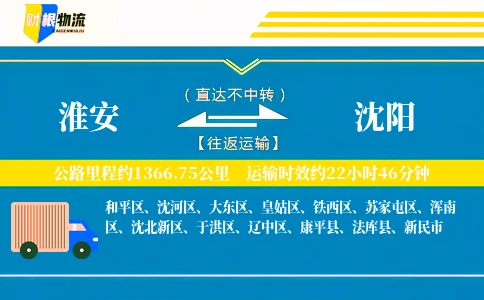 淮安到沈阳物流公司