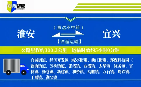 淮安到宜兴物流公司