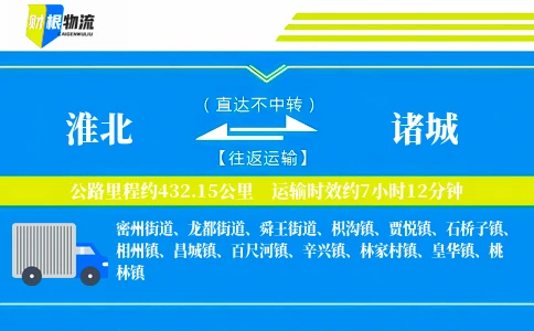 淮北到诸城物流公司