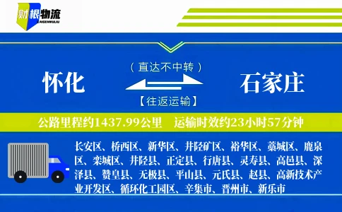 怀化到石家庄物流公司