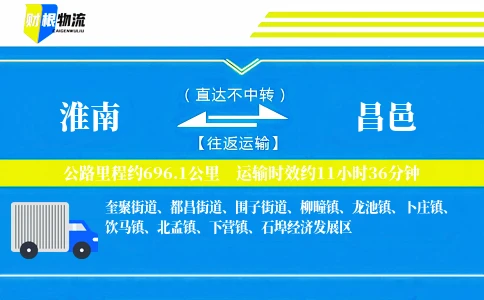 淮南到昌邑物流公司