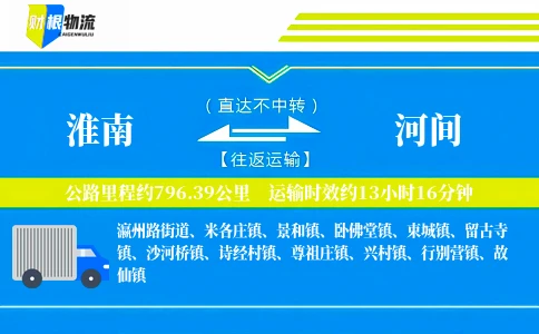 淮南到河间物流公司