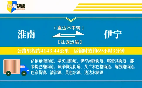 淮南到伊宁物流公司