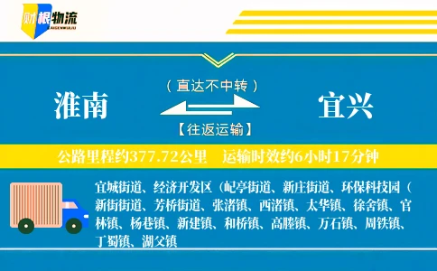 淮南到宜兴物流公司