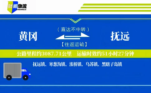 黄冈到抚远物流公司