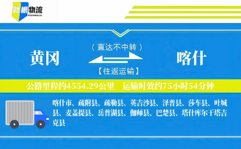 黄冈到喀什物流公司