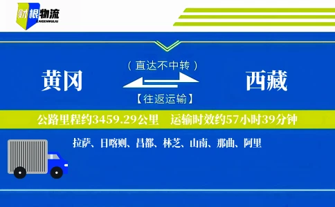 黄冈到西藏物流公司