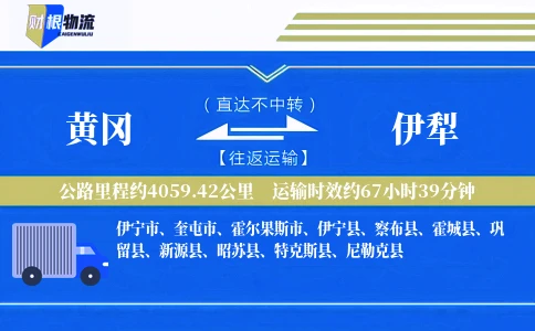 黄冈到伊犁物流公司