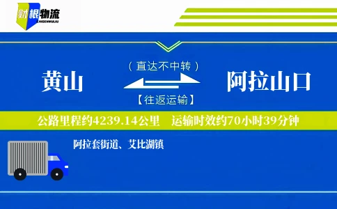 黄山到阿拉山口物流公司