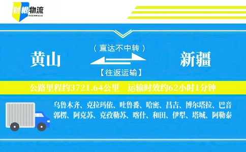 黄山到新疆物流公司