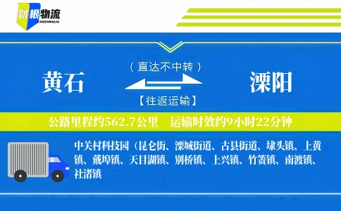 黄石到溧阳物流公司