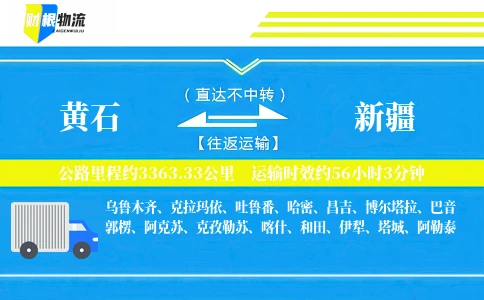 黄石到新疆物流公司