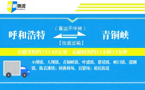呼和浩特到青铜峡物流公司