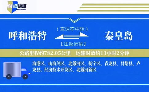 呼和浩特到秦皇岛物流公司