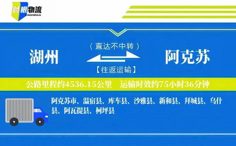湖州到阿克苏物流公司