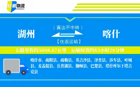 湖州到喀什物流公司