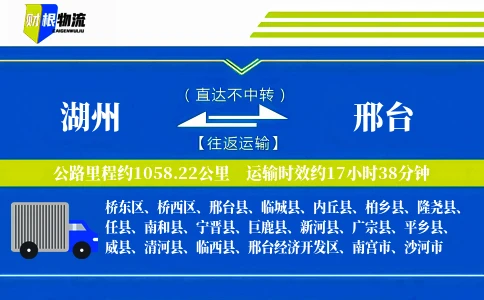 湖州到邢台物流公司