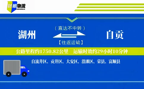 湖州到自贡物流公司