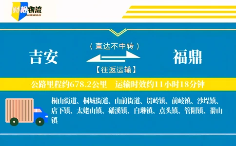 吉安到福鼎物流公司