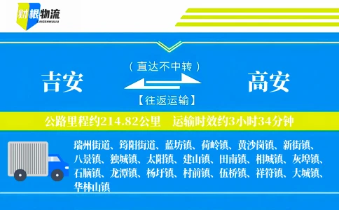 吉安到高安物流公司