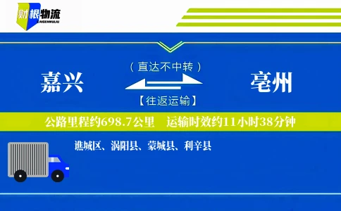 嘉兴到亳州物流公司