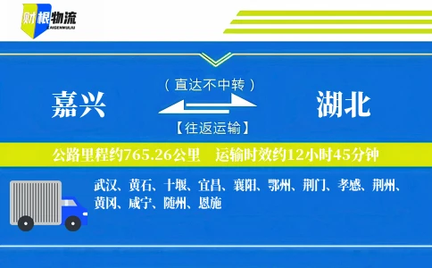 嘉兴到湖北物流公司