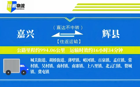 嘉兴到辉县物流公司
