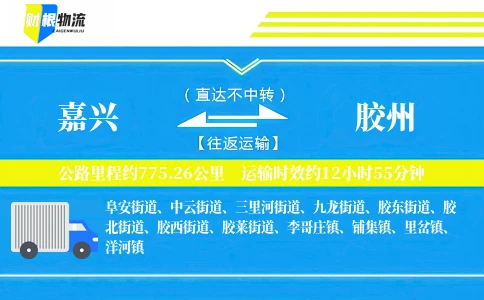 嘉兴到胶州物流公司