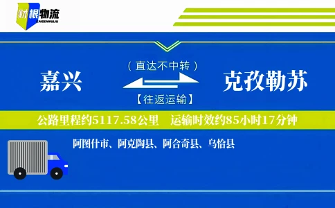 嘉兴到克孜勒苏物流公司