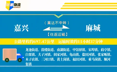 嘉兴到麻城物流公司