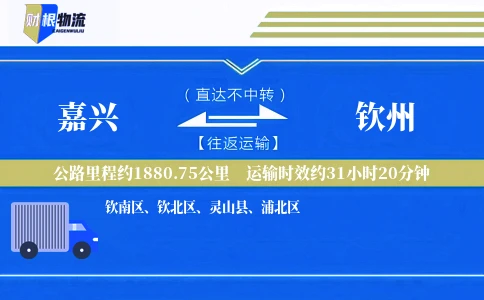 嘉兴到钦州物流公司