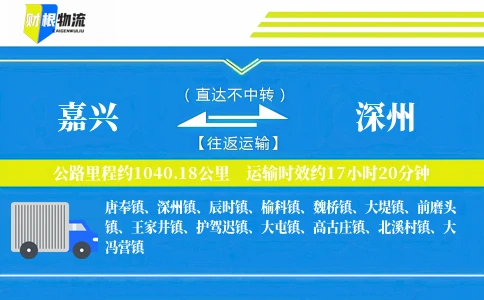 嘉兴到深州物流公司