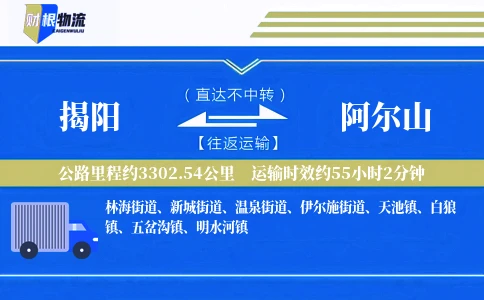 揭阳到阿尔山物流公司