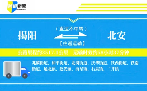 揭阳到北安物流公司