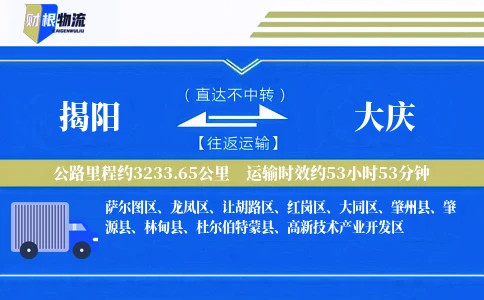 揭阳到大庆物流公司