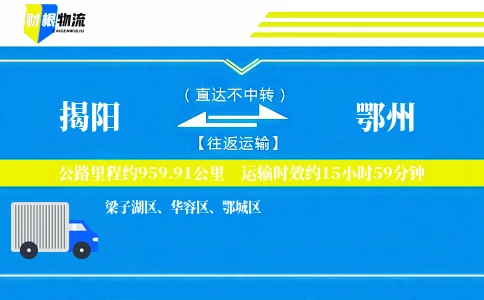 揭阳到鄂州物流公司