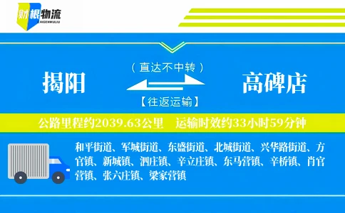 揭阳到高碑店物流公司