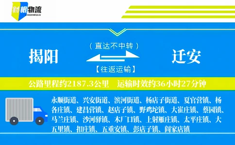 揭阳到迁安物流公司