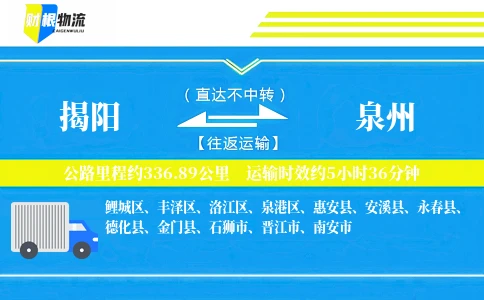 揭阳到泉州物流公司