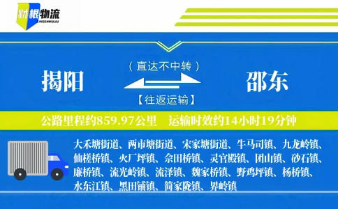 揭阳到邵东物流公司