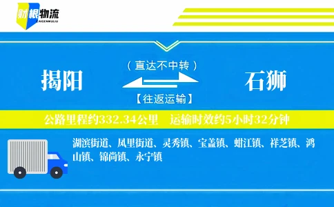 揭阳到石狮物流公司
