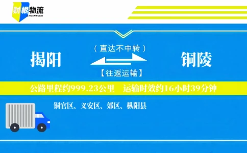 揭阳到铜陵物流公司