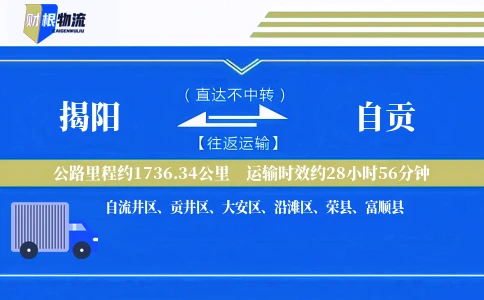 揭阳到自贡物流公司