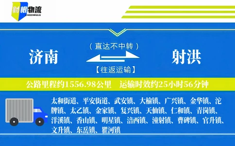 济南到射洪物流公司