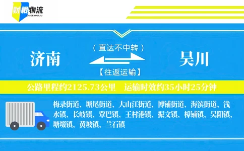 济南到吴川物流公司