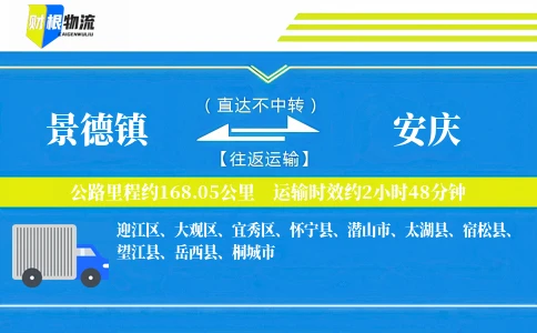 景德镇到安庆物流公司