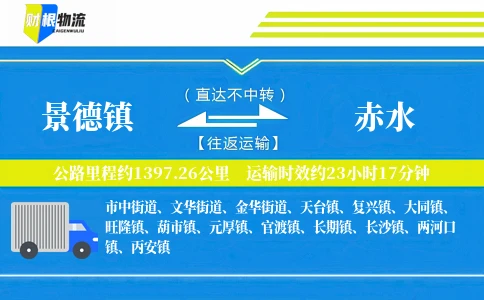 景德镇到赤水物流公司