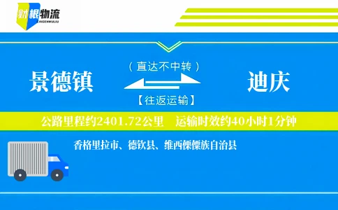景德镇到迪庆物流公司