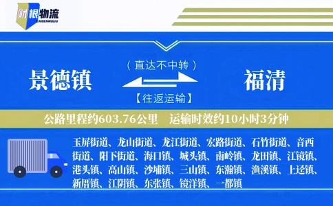 景德镇到福清物流公司