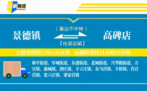 景德镇到高碑店物流公司